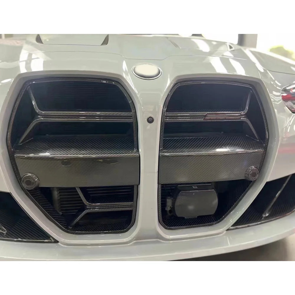 Car Body Kit for BMW M3 G80 M4 G82 G83 2021+ W/ACC Carbon Fiber Nose Grill Grille Trim-2