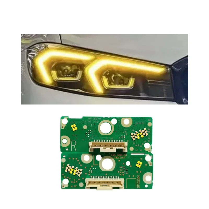 Yellow Angel Eyes DRL LED Boards For 2023 2024 BM-W 3 SERIES G20 G21 G28 LCI 330e 330i M340i M340ix US Daytime Running Light-0