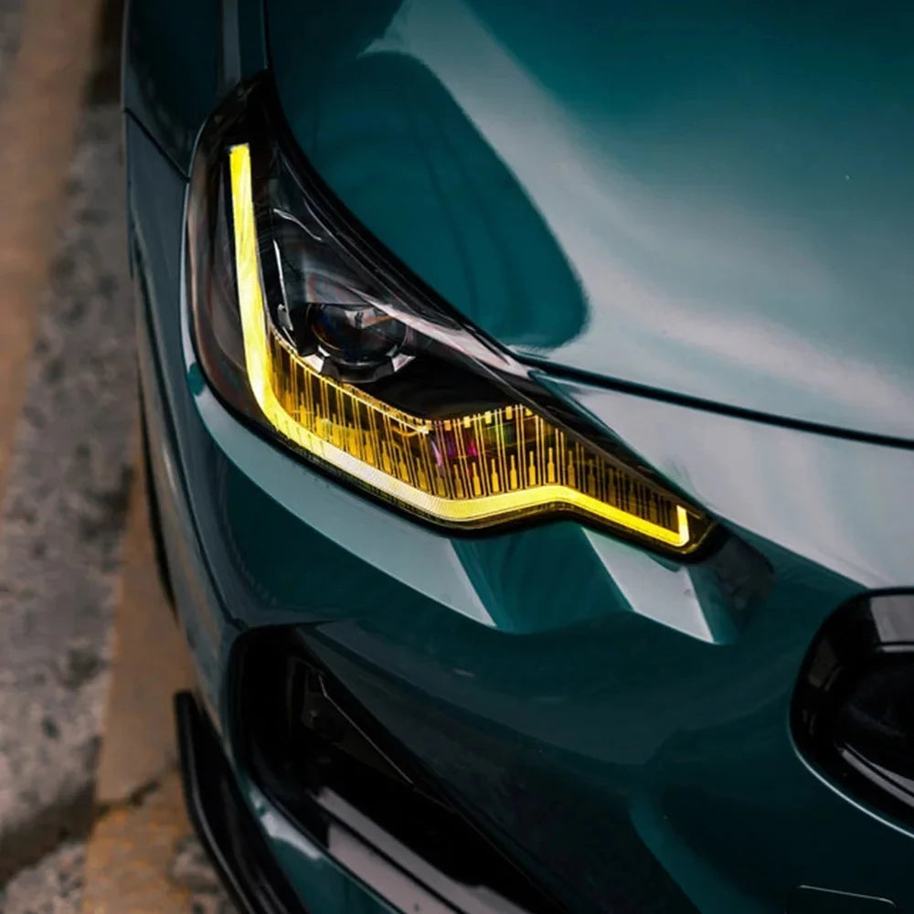 OEM DRL Lemon Yellow Angel Eyes LED Module for BMW 2 Series M2 G42 G87 CSL Style Daytime Running Light 2022-2024-3