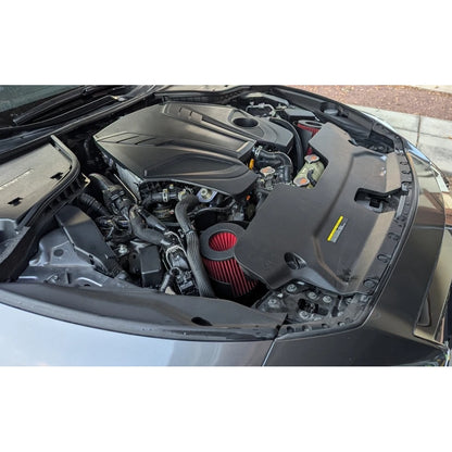 NO logo High Flow Shorty Tube Intakes for Infiniti Vr30 Q50 Q60 2018 VR30DDTT 3.0L Twin Turbo Heat Shield Cold Air Intake Kit-1