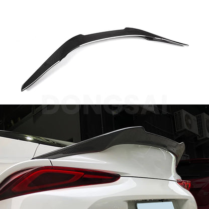 High Kick V Style Prepreg Carbon Fiber Rear Trunk Spoiler for Toyota A90 Supra 2020+-0