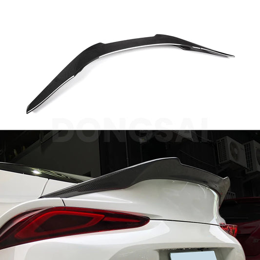 High Kick V Style Prepreg Carbon Fiber Rear Trunk Spoiler for Toyota A90 Supra 2020+-0